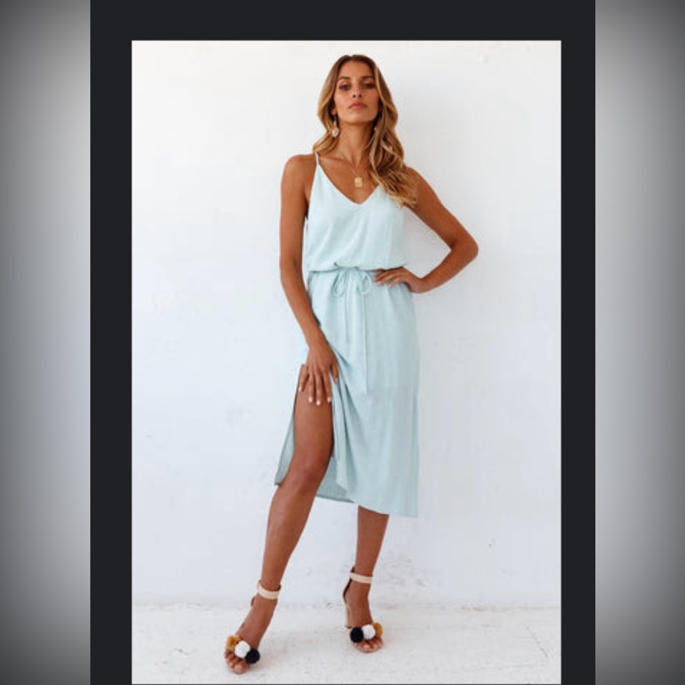 Fortunate one house of sienna aqua dress